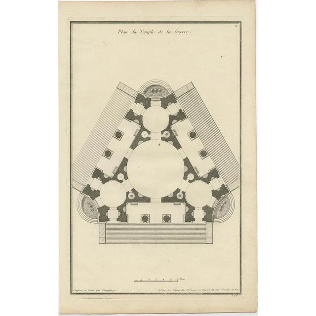 De Neufforge's Temple Designs, Engraving, 1770 For Sale - Image 4 of 6