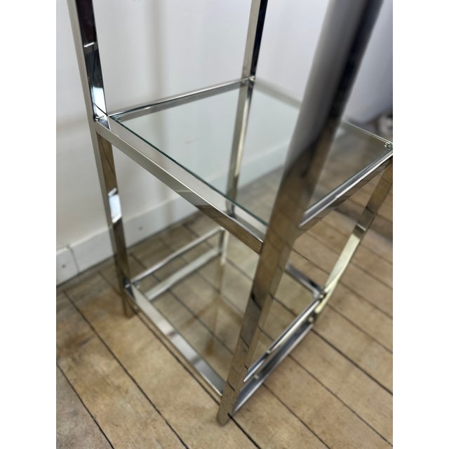 2000 - 2009 Chrome and Glass Side Table, 2000s For Sale - Image 5 of 10
