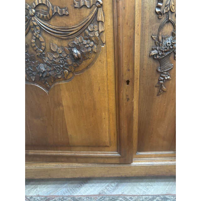 Brown Antique French Louis XVI-style China Hutch For Sale - Image 8 of 16