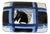 Vintage Aldo Londi Bitossi Italian Mondrian Ceramic Box Featuring Stylized Horsehead For Sale