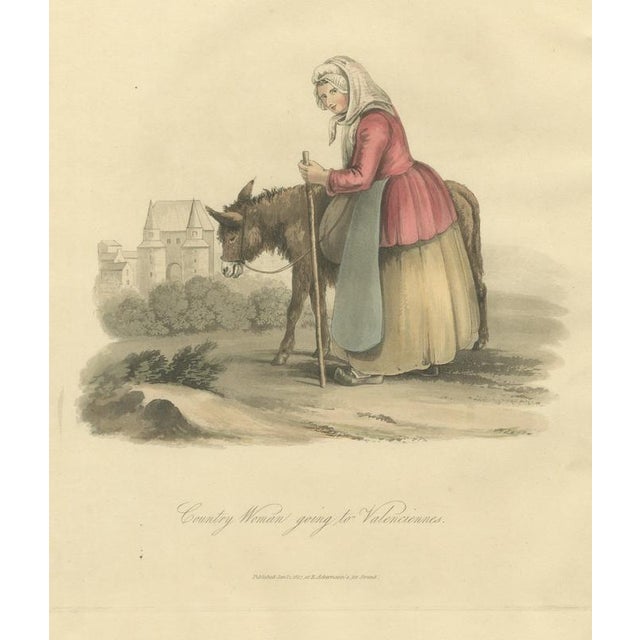 Miss Semple, Country Woman and Donkey Going to Valenciennes, 1817, Engraving For Sale - Image 9 of 9