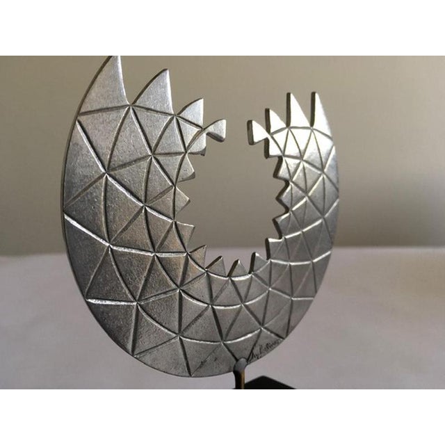 Italian Abstract Pewter Sculpture by Mirella Forlivesi, 1986 For Sale - Image 14 of 18