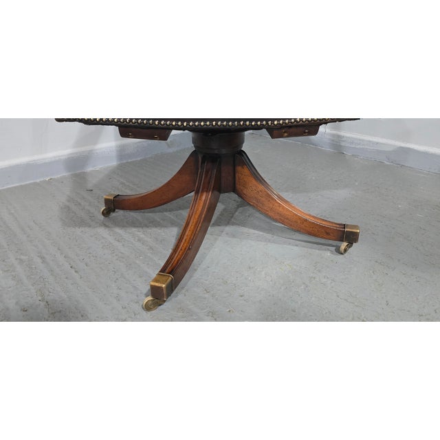 Mahogany Swivel Office Desk Chair, 1920 For Sale - Image 14 of 15