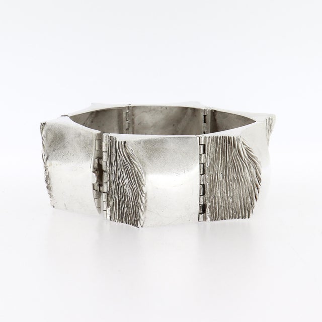 Finnish Modernist Matti Hyvärinen for Sirokoro Sterling Silver Link Bracelet For Sale - Image 4 of 18