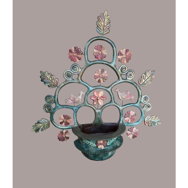 Sculpture Materials Mexican Tree of Life Large Wall Pocket Sculpture For Sale - Image 7 of 8