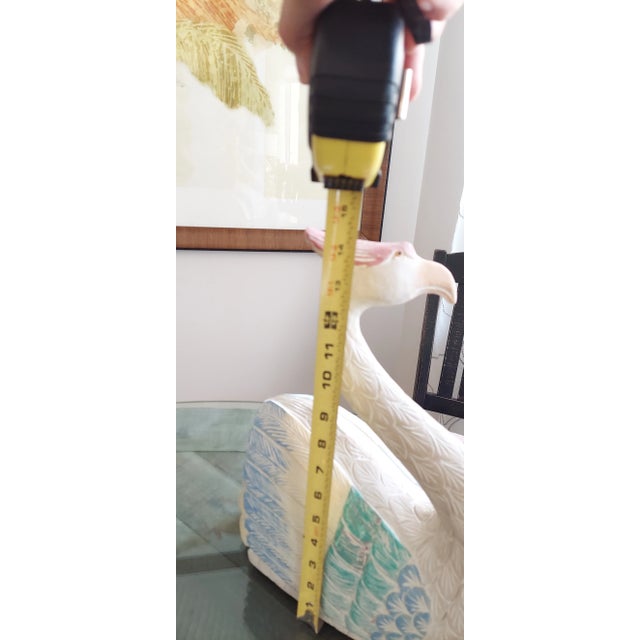 Late 20th Century Pastel Decorative Bird Statue For Sale - Image 4 of 5