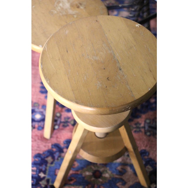 Vintage Adjustable Screw Stools For Sale - Image 11 of 15