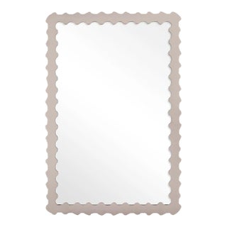 Fleur Home Audubon Bamboo Rectangle Mirror in Elephant's Breath, 36x48 For Sale