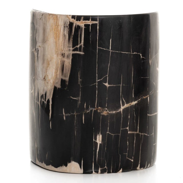 Contemporary Four Hands Kos End Table - Dark Petrified Wood For Sale - Image 3 of 7