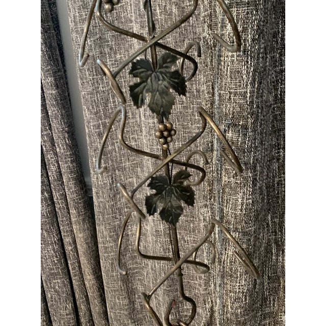 Metal A Striking Architectural Vine Design, Evoking the Feeling of Climbing Through Sunlit Grape Fields – 92" Custom Wrought Iron For Sale - Image 7 of 18
