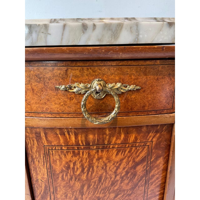 1920s French Burlwood Marble Top Sideboard For Sale - Image 11 of 12