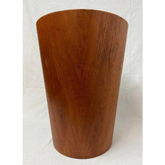 Servex Large Mid Century Modern Teak Waste Paper Bin by Martin Aberg for Servex For Sale - Image 4 of 12