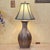 Mid-Century Modern Vintage Ceramic Drip Glaze Table Lamp in Brown Studio Pottery Style With Tapered Shade For Sale - Image 3 of 18