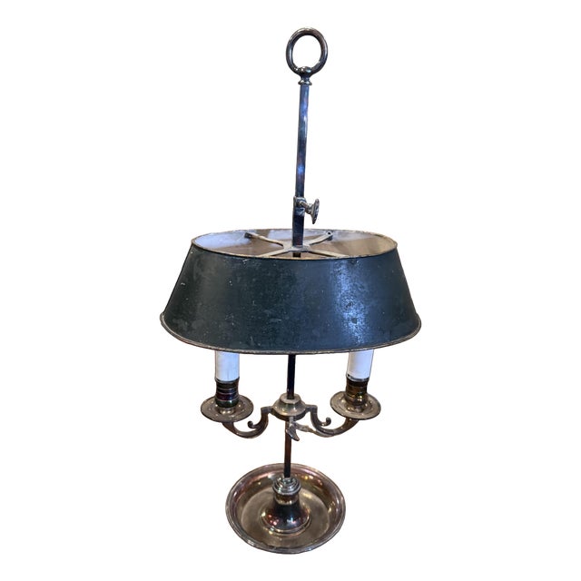 Hot Water Bottle Lamp with Silver Metal Base For Sale