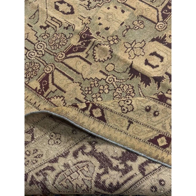 Olive 1900’s Antique Amristar Rug - 10'2" X 12'8" For Sale - Image 8 of 12
