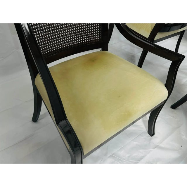 Set of 8 Rose Tarlow Solid Wood & Cane Back Armchairs, Made in Los Angeles, Usa For Sale - Image 12 of 18