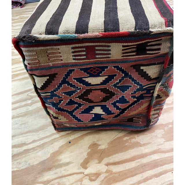 Tribal Antique Azerbaijan/ Shahsavan Cargo Bag or Mafrash, Bedding Bags, Soumak Kilim For Sale - Image 3 of 9