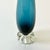Glass Mid-Century Boho Chic Hollywood Regency Cerulean Cut to Clear Bud Vase For Sale - Image 7 of 8
