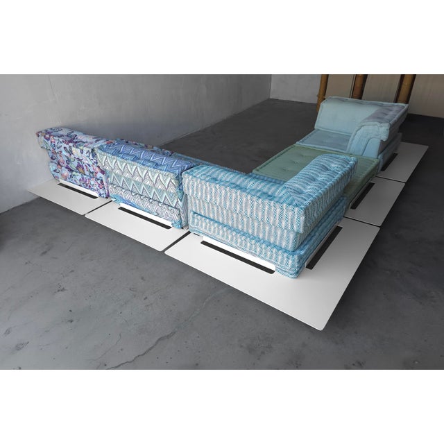 Metal 5 Piece Outdoor Mah Jong Sofa Set by Hans Hopfer for Roche Bobois For Sale - Image 7 of 18