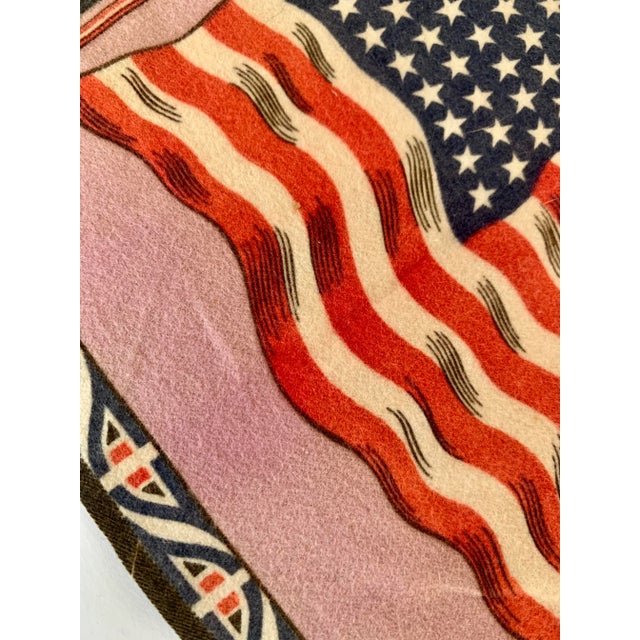 Antique ‘Tobacciana’ Flannel American Flags/Textile Tobacco Premium Inserts- Set of 4 For Sale In San Antonio - Image 6 of 11