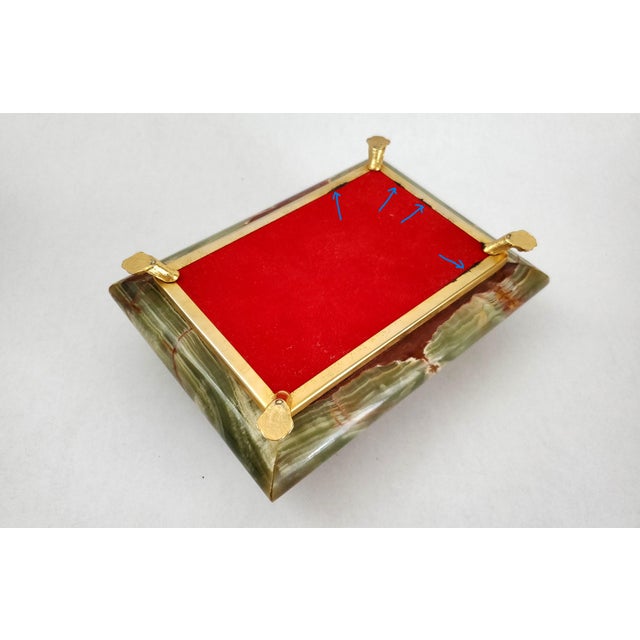 Large Box for Jewlery Emerald Green Onyx Marble For Sale - Image 9 of 9