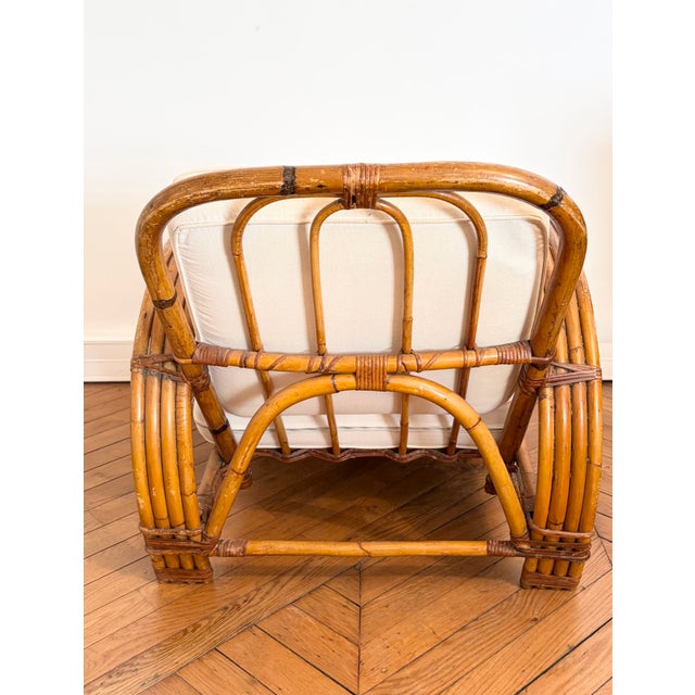 Sofa and Armchair in the style of Adrien Audoux & Frida Minnet, 1950s For Sale - Image 6 of 9