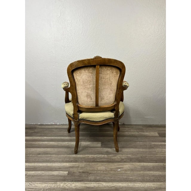 Mid-Century Belgian Louis XV Armchair For Sale - Image 4 of 9