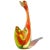 Mid 20th Century Vintage Cenedese Murano Yellow Orange Uranium Uv Reactive Gold Flecks Italian Art Glass Bird Sculpture For Sale - Image 5 of 10