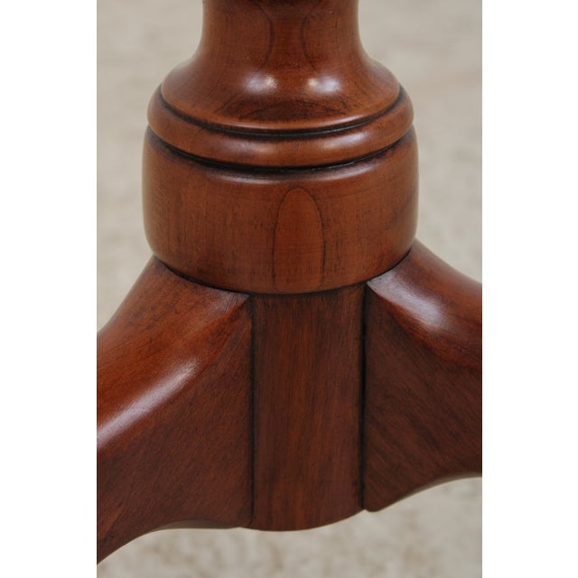 Henkel Harris Cherry Queen Anne Pedestal Table For Sale - Image 11 of 15