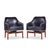 Mid-Century Modern Jens Risom Mid Century Walnut Swivel Chairs - Pair For Sale - Image 3 of 12