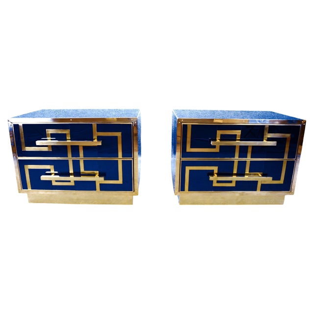 Bedside Tables in Sapphire Blue from Justfurnituress SRL, Set of 2 For Sale - Image 12 of 12