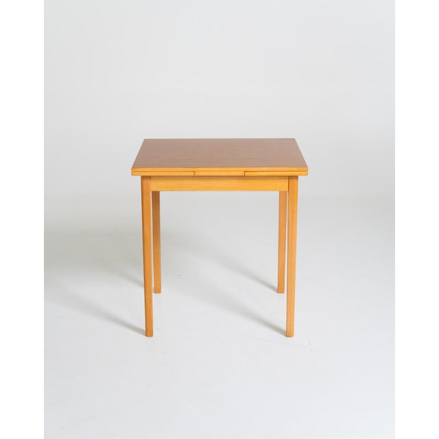 Extendable Beech Dining Table with Laminate Top, Sweden, 1950s For Sale - Image 3 of 10