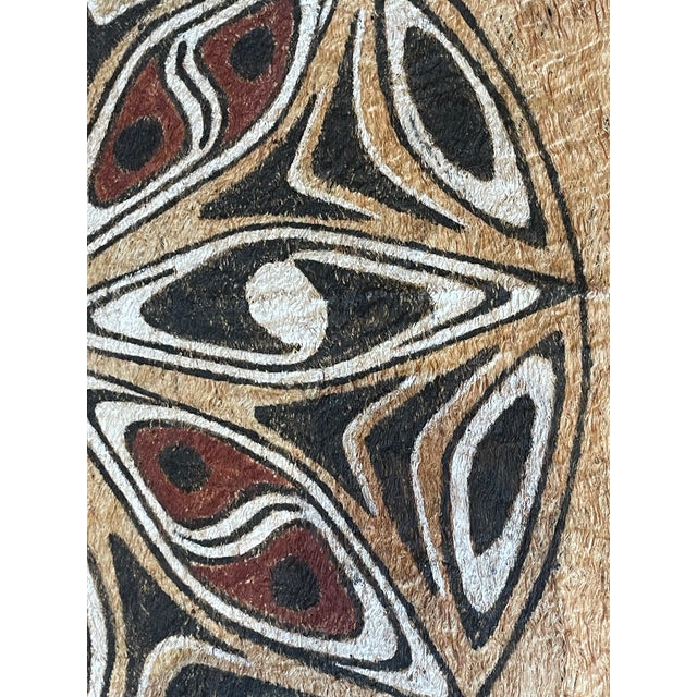 1950s Mid Century Tribal Tapa Cloth Papua New Guinea For Sale - Image 5 of 8