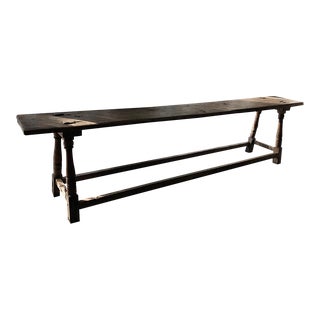 Dos Gallos Oversized Distressed Wood Console For Sale