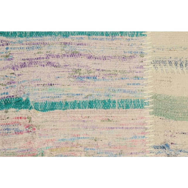 Rug & Kilim’s Patchwork Kilim Rug in Polychromatic Stripes For Sale In New York - Image 6 of 7