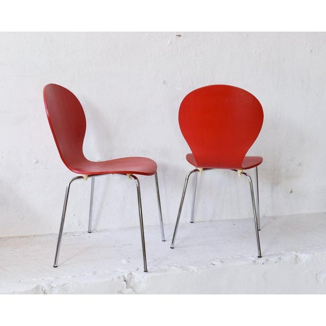 Red Swiss Modern Chair, 1990s For Sale - Image 8 of 16