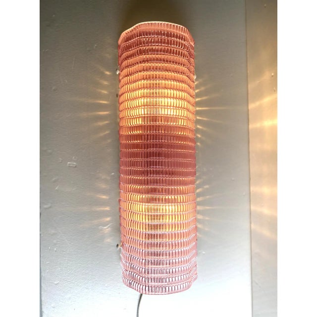 2020s Diamanted Pink Rectangular Murano Glass Wall - Set of Two For Sale - Image 5 of 6