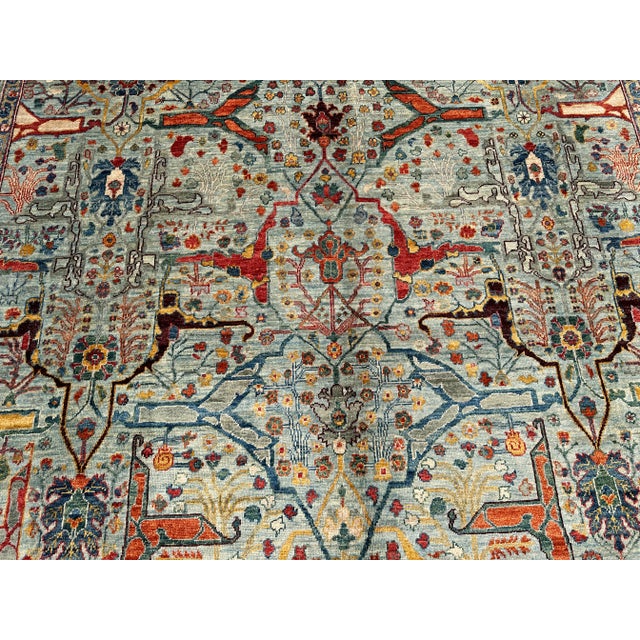 Textile Shabby Chic Persian Bidjar Hand Knotted Rug 8'0" X 10'0" Gray/Ivory For Sale - Image 7 of 8