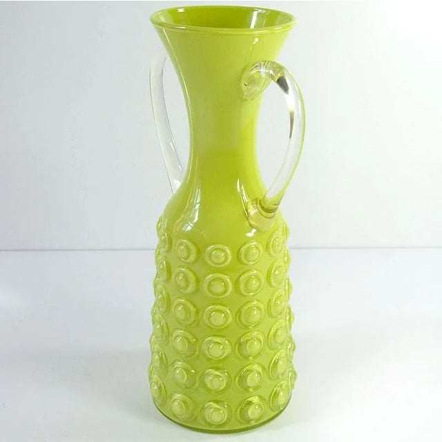 Large Vintage Italian Glass Vase, 1960s For Sale - Image 6 of 11
