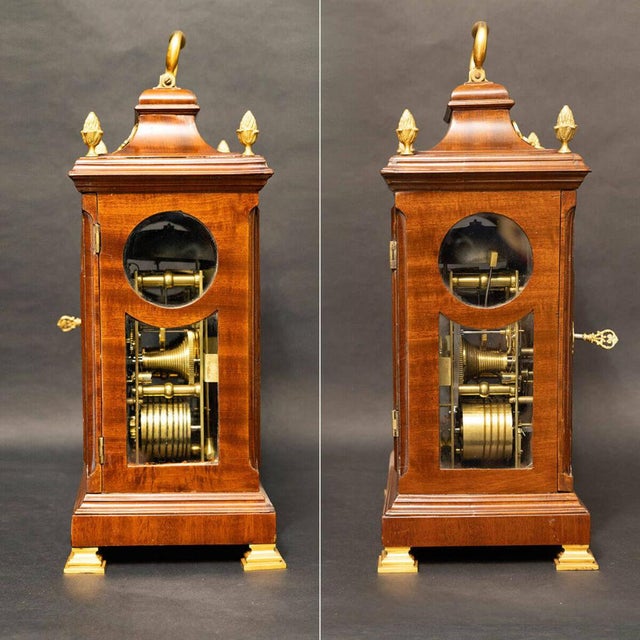 Wood English Bracket Clock by Percival Mann, London, United Kingdom, 1765 For Sale - Image 7 of 18