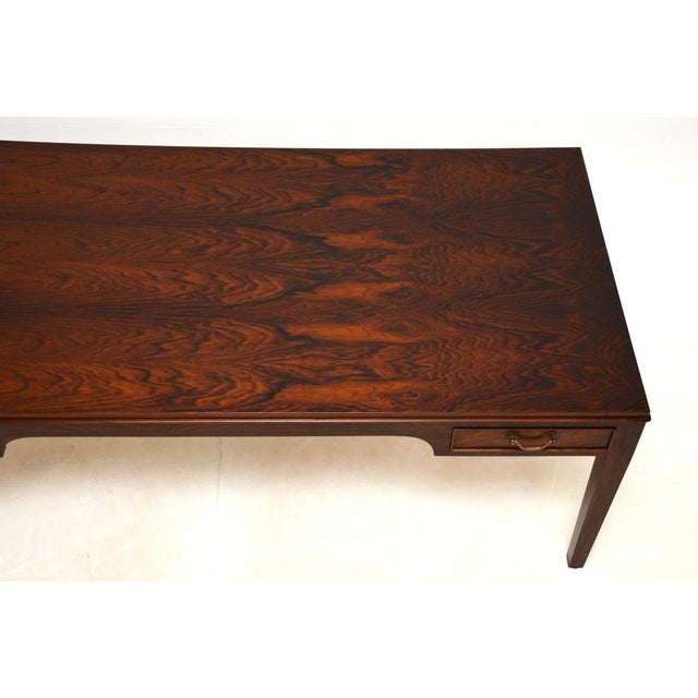 Brown Vintage Danish Coffee Table attributed to Fritz Henningsen, 1960s For Sale - Image 8 of 12