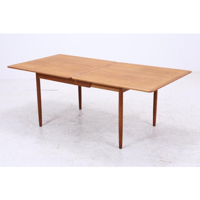 Vintage Danish Extendable Teak Dining Table from Hans J. Wegner For Sale - Image 5 of 16