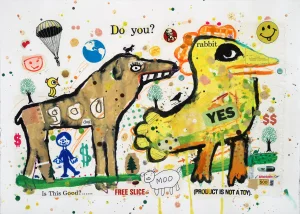 "Beasts of Burden" Original, Contempory Mixed Media Painting by Brian McDonald