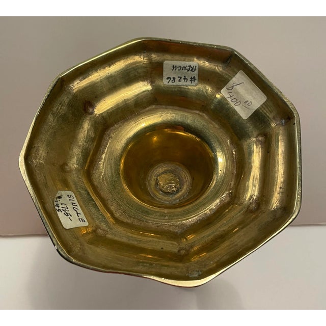 Early 18th Century Antique Louis XIV French Brass Candlestick For Sale - Image 5 of 5