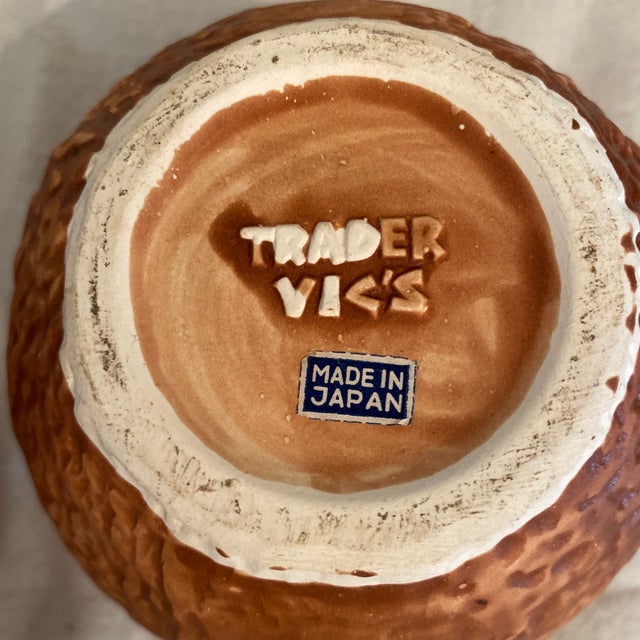 Trader Vics Tiki Coconut Cups - Set of 4 For Sale - Image 10 of 11