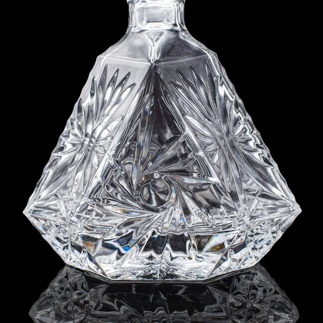 Vintage Liqueur Decanter, English, Crystal Glass, Spirit Bottle, Barware, c.1970 For Sale - Image 10 of 12
