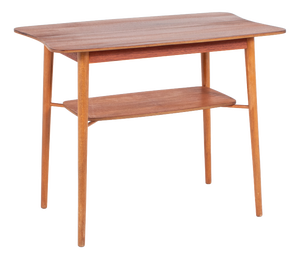 Mid-Century Modern Danish Teak Side Table with Lower Shelf, 1960s