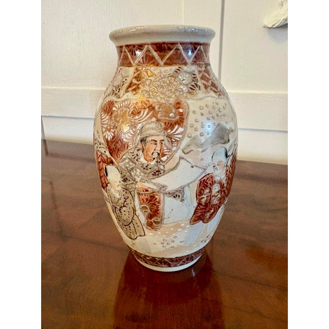 Antique Edwardian Quality Satsuma Vases, 1900s, Set of 2 For Sale - Image 6 of 13