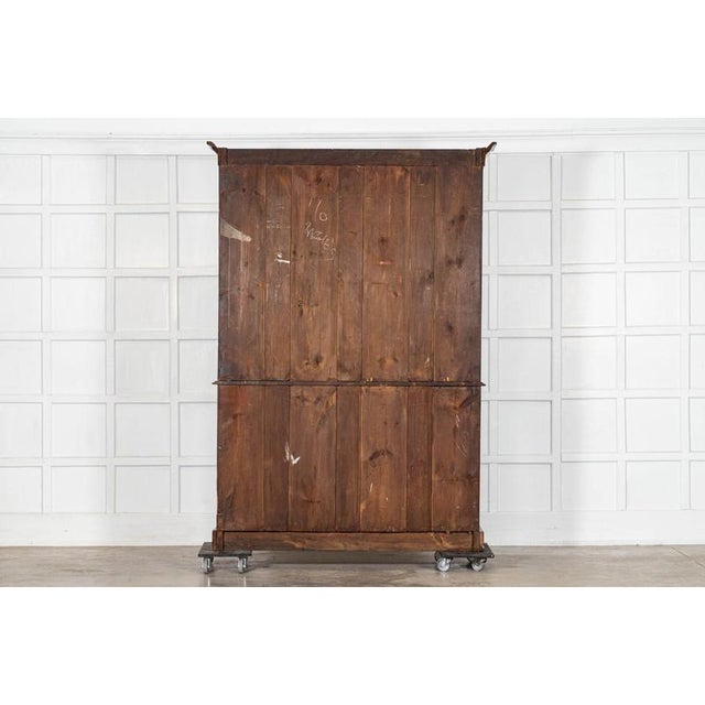 Large Antique English Glazed Mahogany Bookcase, 1880 For Sale - Image 18 of 18