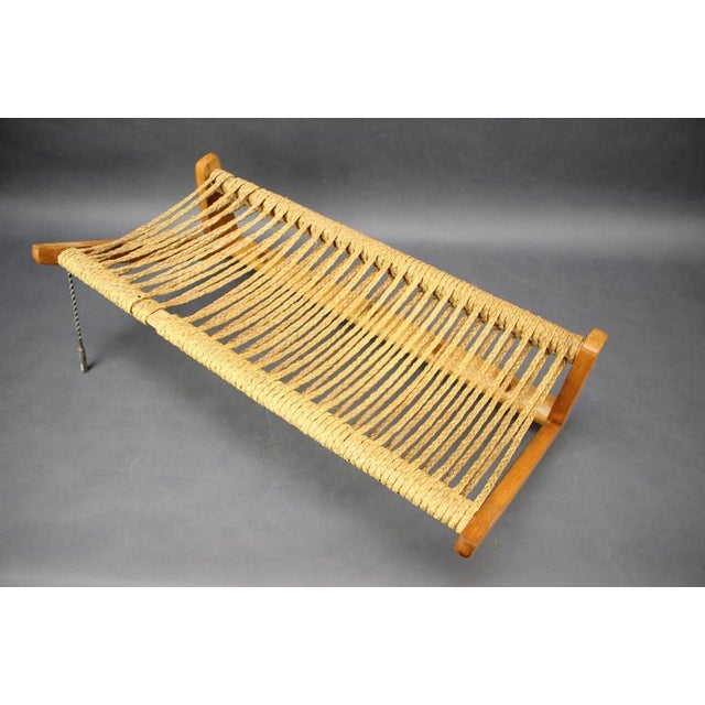 1950s Mid-Century Wall Coat Rack and Shelf in Woven Rope, Czechoslovakia, 1950s For Sale - Image 5 of 12